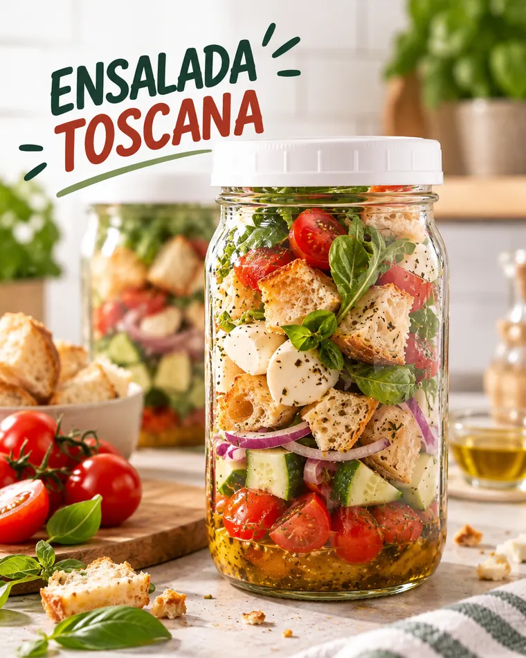 Ensalada toscana en frasco