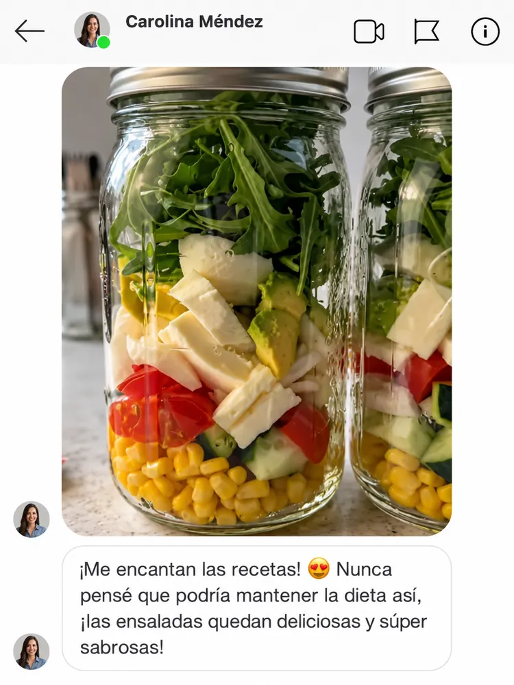 Mensaje de Carolina Méndez: nunca pensé que podría mantener la dieta así